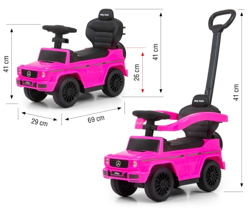 Детская машинка-каталка Milly Mally MERCEDES G350d Pink