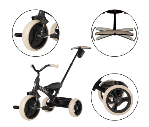 Bērnu trīsritenis Qplay Elite Pro Black