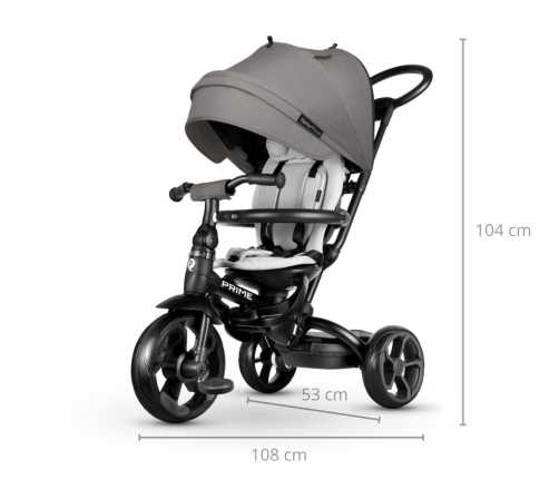 Qplay Rowerek Trójkołowy New Prime Grey