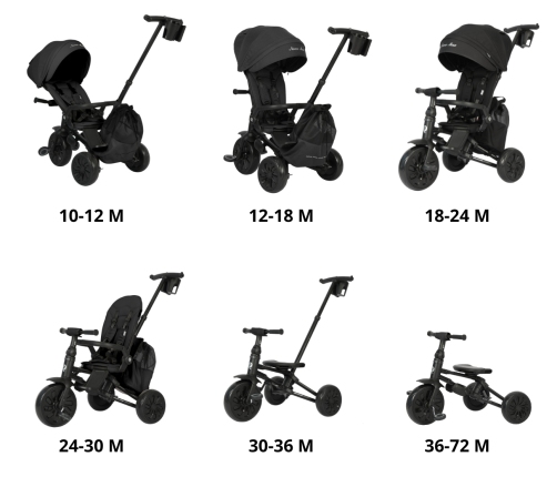 Qplay Nova Max Black Трёхколёсный велосипед