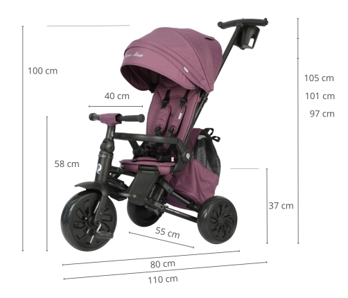 Qplay Nova Max Violet Трёхколёсный велосипед