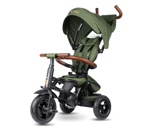 Bērnu trīsritenis Qplay Rito Deluxe Rubber Olive