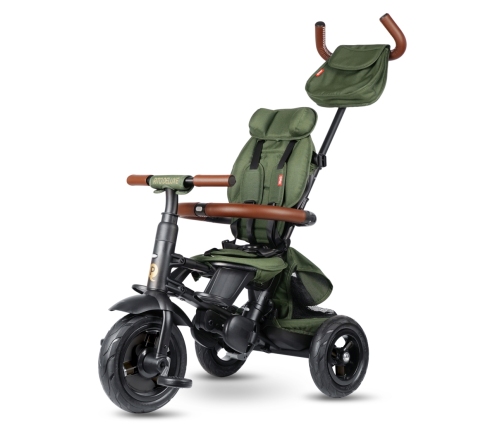 Bērnu trīsritenis Qplay Rito Deluxe Rubber Olive