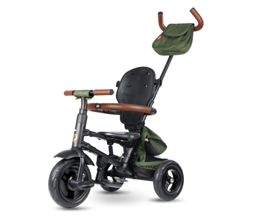 Bērnu trīsritenis Qplay Rito Deluxe Rubber Olive