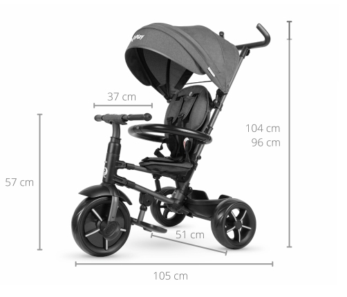 Детский трехколесный велосипед Qplay Rito Star Black