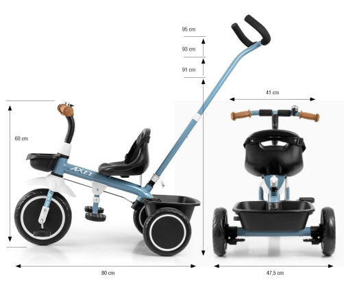 Детский трехколесный велосипед Milly Mally Denim