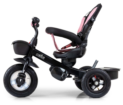 Bērnu trīsritenis Milly Mally Movi Black-Pink