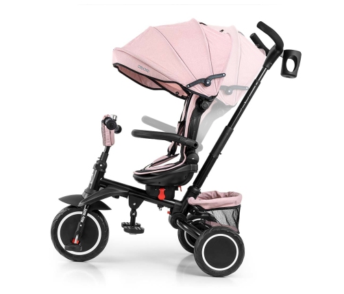 Bērnu trīsritenis Milly Mally Stanley Rubber New Pink