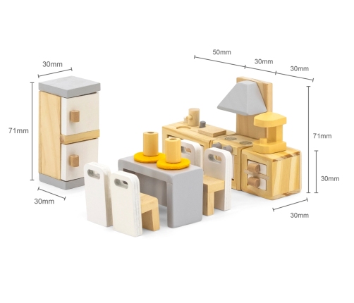Viga 44038 PolarB Zestaw mebelków kuchennch z jadalnią