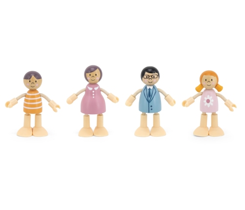 Viga 44061 PolarB Zestaw drewnianych laleczek - rodzina