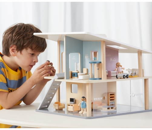 Viga 44061 PolarB Zestaw drewnianych laleczek - rodzina