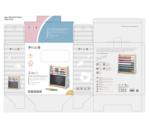 Viga 44086 PolarB Liczydło do nauki matematyki 3w1