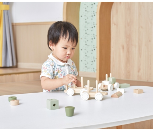 Viga 44231 PolarB Zielona kolejka z klockami