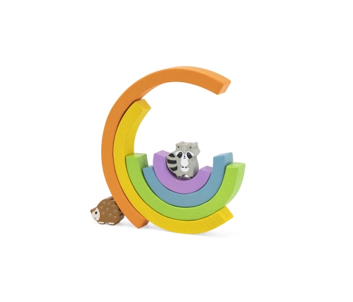 Viga 44590 Tęczowe klocki edukacyjne - równoważnie