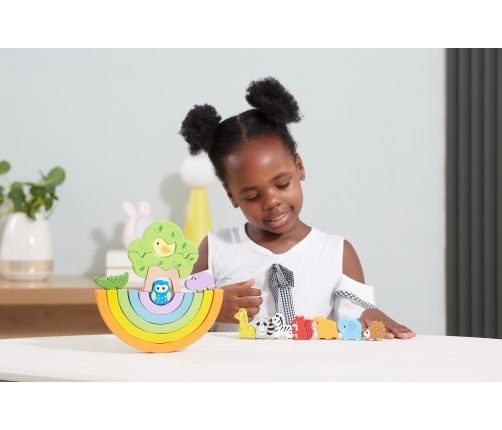 Viga 44590 Tęczowe klocki edukacyjne - równoważnie