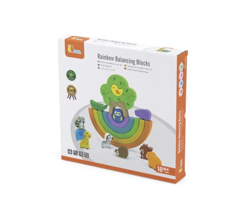 Viga 44590 Tęczowe klocki edukacyjne - równoważnie