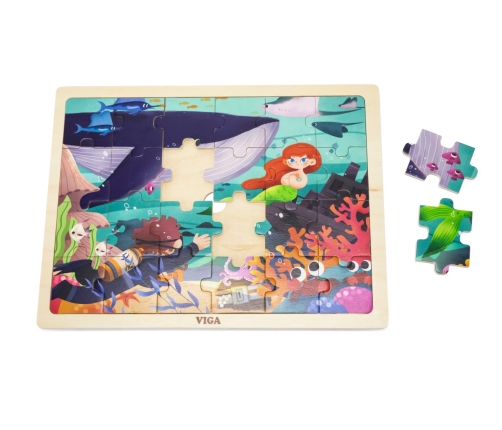 Viga 44645 Puzzle na podkładce 24 elementy - morze