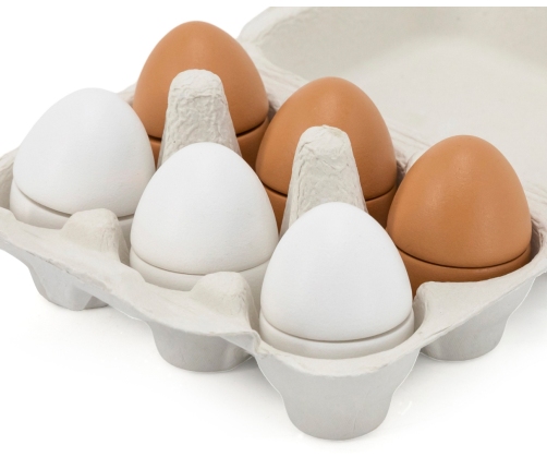 Viga 44752 Drewniany zestaw do krojenia 6 jajek w wytłoczce