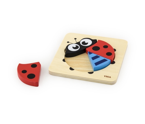 Viga 50168 Handy Block Puzzle - Ladybird