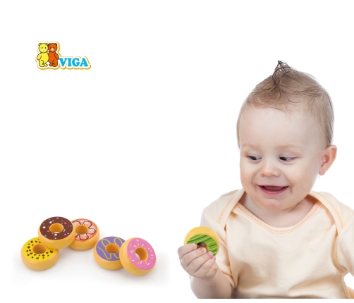 Viga 51604 Zestaw 6 drewnianych donatów