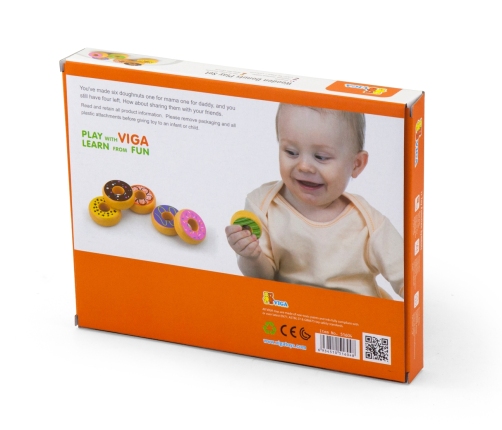 Viga 51604 Zestaw 6 drewnianych donatów