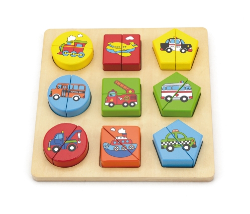 Viga 59586 Układanka 2w1 Puzzle - pojazdy