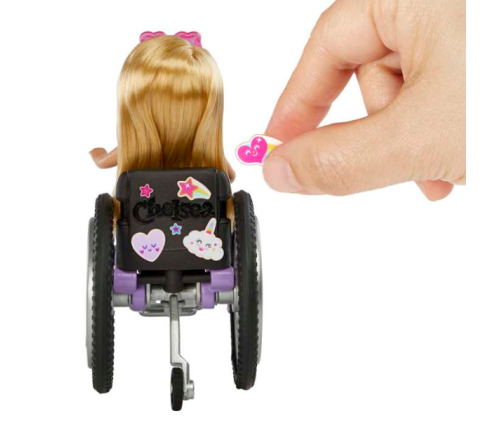 Barbie Club Chelsea Doll + Wheelchair HGP29