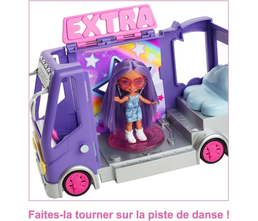 Barbie Extra Mini Doll + Tour Bus HKF84