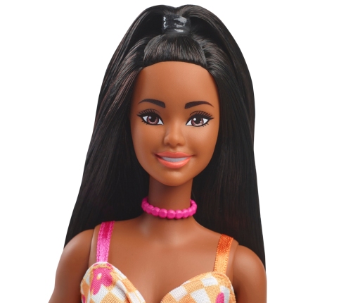 Barbie Fashionistas - Pink & Orange Check Dress lelle HYT91