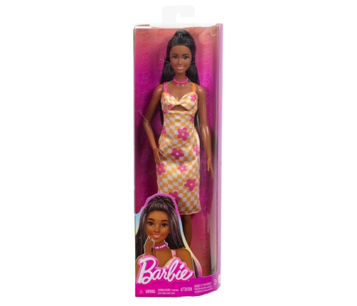 Barbie Fashionistas - Pink & Orange Check Dress lelle HYT91
