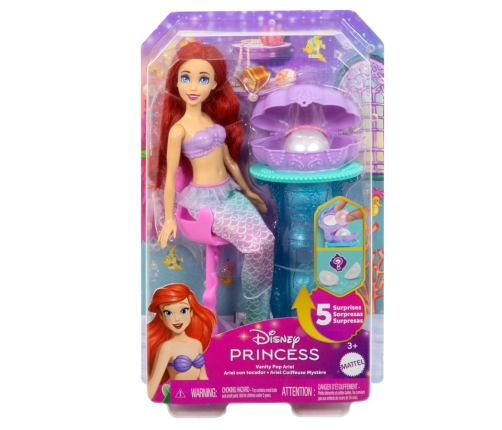 Disney Princess Fashion Doll Ariel Mermaid Surprise nāriņa lelle JBF86