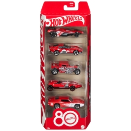 Hot Wheels Basic Car Mattel 80th 5-iepakojums JGK08
