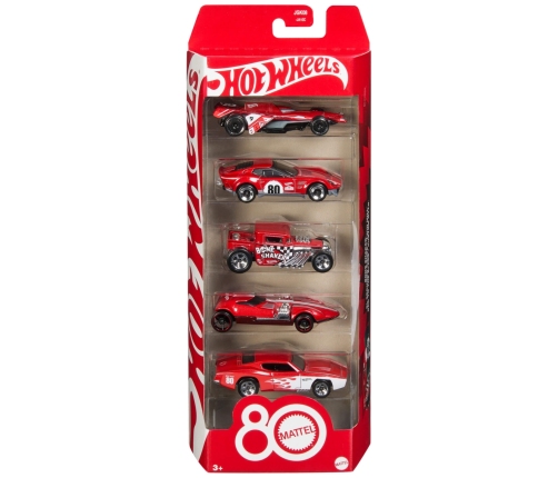 Hot Wheels Basic Car Mattel 80th 5-iepakojums JGK08