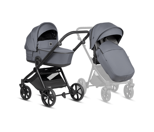 Tutis MIO3+ ESSENTIAL 2/1 Dark Grey Bērnu rati 2in1