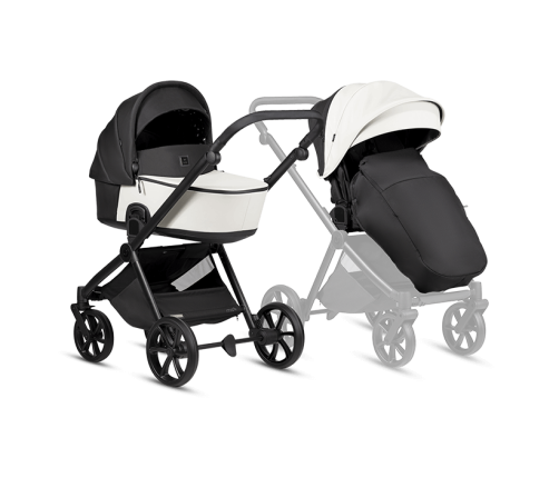 Tutis MIO3+ LEATHER 2/1 Silver Grey Bērnu rati 2in1