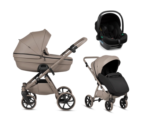 Tutis UNO 6+ LEATHER  Nocciola 185 Bērnu rati 3in1