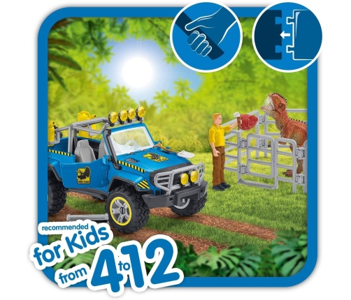 Schleich 41464 Samochód Terenowy z Miejscem dla Dinozaura Dinosaurs