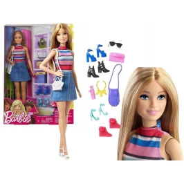 Barbie doll with 11 accessories FVJ42