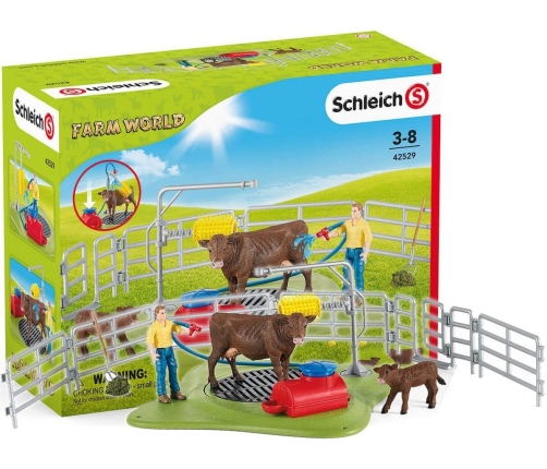 Schleich 42529 Myjnia Szczęśliwych Krów Farm World Zestaw