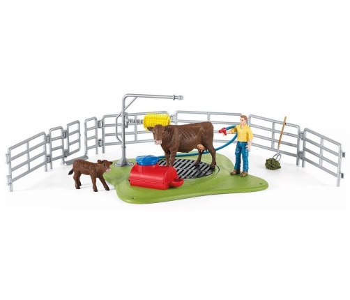 Schleich 42529 Myjnia Szczęśliwych Krów Farm World Zestaw
