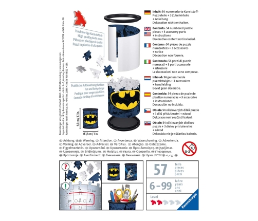 Ravensburger 3D Puzzle Batman Pencil Holder 54 Pc 3D Puzzle 11275