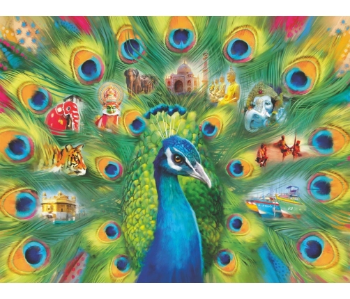Ravensburger puzzle Land of the Peacock 2000p 16567