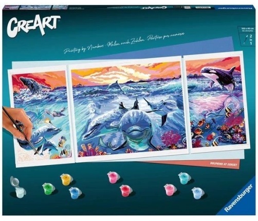 CreArt Dolphins at Sunset 23577