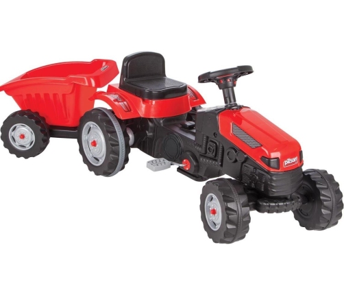 Pilsan Traktor na Pedały z Przyczepką Czerwony 07316