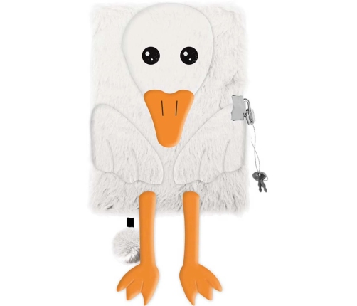 My Little Friend Goose Hairy Diary with padlock A5 96K 9040