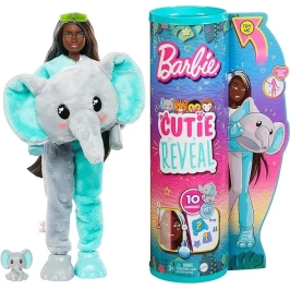 Barbie Cutie Reveal Fashion Doll Jungle Series Elephant Plush Costume HKP98 Barbie Cutie Reveal Fashion Doll Jungle Series Elephant Plush Costume HKP98