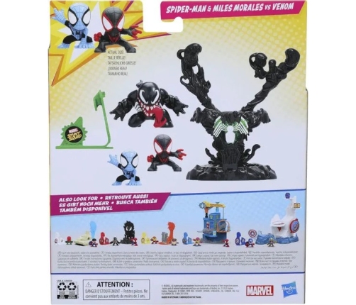 Marvel Stunt Squad Villain Knockdown Spider-Man and Miles Morales vs Venom F7833