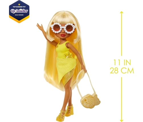 507284-EUC Rainbow High Swim & Style Fashion Doll- Sunny (Yellow)