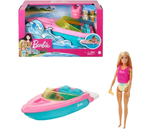 Barbie Boat and Doll Playset GRG30 Mattel