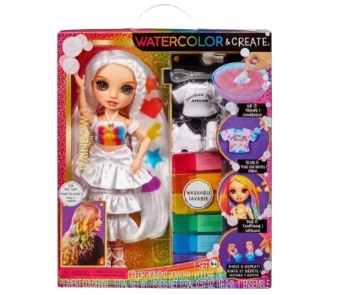 507598-EUC Rainbow High WaterColor & Create - Brown eyes